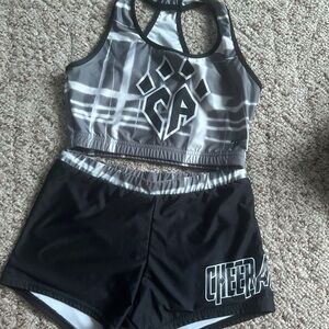 new cheer Athletics practice wear adult small shorts + bra